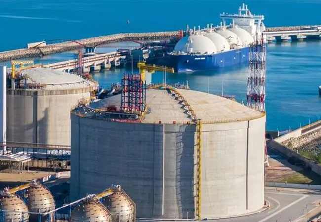 The largest liquefied natural gas storage tank in China has been put into use, with a localization l(图1)