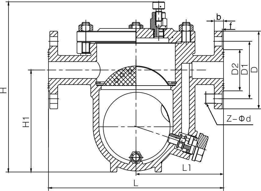 Free floating ball drain valve (flange)(图1)